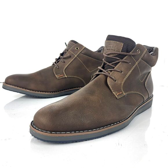 Nunn Bush Circuit DC Plain Toe Chukka Brown Boot - Picture 1 of 12